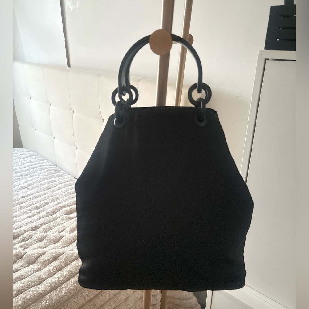 PRADA Tessuto Black Women's Nylon Tote Bag with Lucite Handles - 💯AUTHENTIC